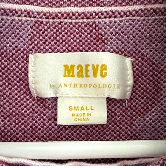 Anthropologie Maeve Dusty Rose Knit Label Detail - Picture 3 of 4